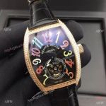 Copy Franck Muller Tourbillon Rose Gold Diamond Watch - Buy Replica